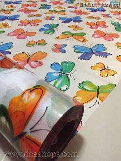 PVC สูญญากาศติดกระจก "Butterfly" หน้ากว้าง 90 cm x 100cm