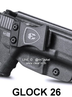 ซองพกใน Glock 26 Gen 3-5/27/33 Gen 3-4 Kydex IWB Holster Right Handed WARRIORLAND ส่งจากประเทศไทย