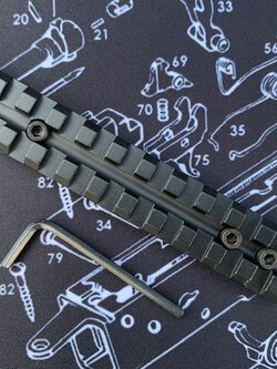 รางเสริมสำหรับติดด้านบน รูเกอร์ RUGER 10/22 สำหรับติดกล้องและอุปกรณ์อื่นๆ รางกว้าง 20 มม 10/22 Receiver Picatinny Accessory Optic Scope Rail