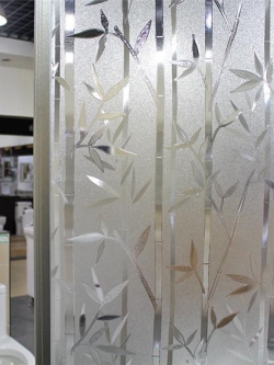 PVC สูญญากาศติดกระจกป้องกัน UV "Bamboo II" หน้ากว้าง 90 cm x 100cm