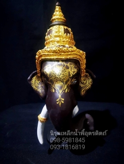 หัวโขนเศียรพระพิฆเนศวรมวลสารแร่เหล็กน้ำพี้