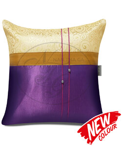 หมอนอิงทองเรือนแก้ว สีม่วงลูกหว้า