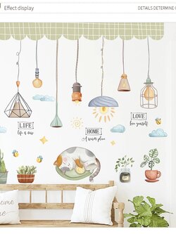 สติ๊กเกอร์ติดผนังตกแต่งบ้าน Highest PVC "Home Life"