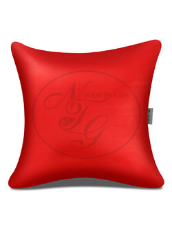 หมอนอิงทูโทนสีไทยโทน สีแดงชาด