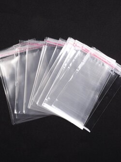 200 ใบ ถุงพลาสติกใส OPP(ถุงแก้ว) ฝากาว ขนาด 12x19.5 ซม. (ส่วนใช้งาน 12x17.5 ซม.) หนา 0.035 มม