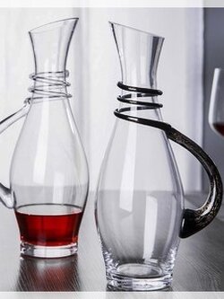 เหยือกแก้วคริสตัล เหยือกไวน์ ช่วยในการถ่ายไวน์จากขวดใส่โถแก้วขนาดใหญ่ Knight Black Horse Winery