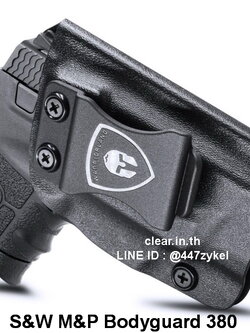 ซอง พกใน S&W M&P Bodyguard 380 Integrated Laser Concealed Carry Right Handed USA WARRIORLAND Pistol Holster Kydex ส่งจากประเทศไทย
