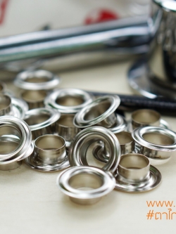 ตาไก่ NO. 25 ขนาด 19 มิลลิเมตร เนื้อเหล็ก สีเงิน