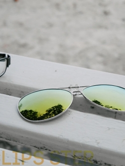 คลิปออนกันแดด Clipsster รุ่น Aviaster C เลนส์ปรอทส้ม กรอบเงิน