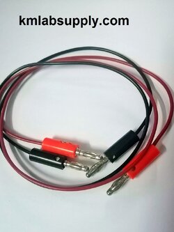 สายไฟดำแดงยาว50เซนติเมตรพร้อมแจ็คปากกล้วย