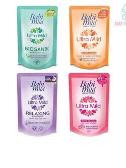 Babi Mind ผลิตภัณฑ์สบู่เหลวเบบี้มายด์ ไวท์ซากุระ,อัลตร้า,อัลมอนด์(ระบุสูตร)(อาบ/สระ) ถุงเติม 380 มล