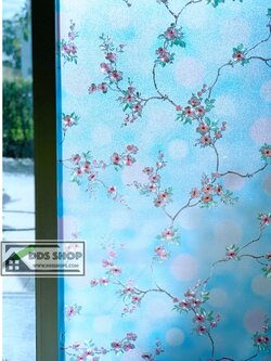 PVC สูญญากาศติดกระจก ซากุระ 3D Pink Blossom หน้ากว้าง 90 cm x 100cm (สั่งมากกว่า 1m ตัดยาวต่อเนื่อง)