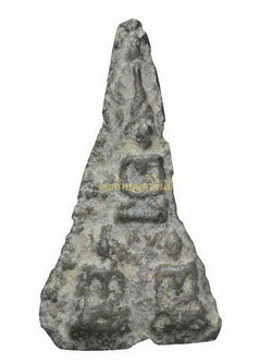 พระพิจิตรสามพี่น้อง พิมพ์สองหน้า เนื้อชินเขียว พิจิตร 64010437