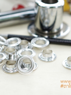 ตาไก่ NO. 25 ขนาด 19 มิลลิเมตร เนื้ออลูมีเนียม สีอลูมีเนียม