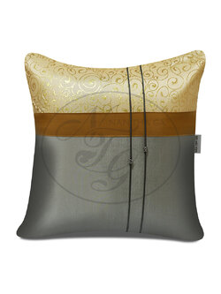 หมอนอิงทองเรือนแก้ว สีเทาสวาด