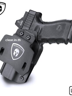 ซองพกนอก Kydex OWB Paddle Holster with red dot optics cut for Glock Glock G17/G19/34 Gen3-5 G17/G19/ Gen4 MOS G17/G19/G34 Gen5 MOS G19X G23 Gen3-4 G22 Gen3-4 G31 Gen3-4 G32 Gen3-4 G44 G45 G45 MOS version Right/Left Handed | WARRIORLAND