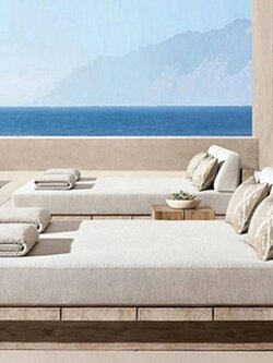 เตียงอาบแดดไม้สัก รุ่น SUNBED DAYBED WHITE GRAY05