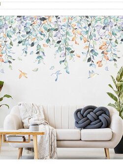 สติ๊กเกอร์ติดผนังตกแต่งบ้าน Highest PVC "Brown and Green Vine"