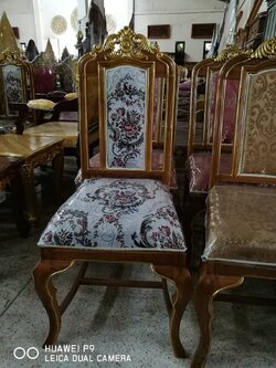 เก้าอี้หลุยส์ สีขาวลายดอก