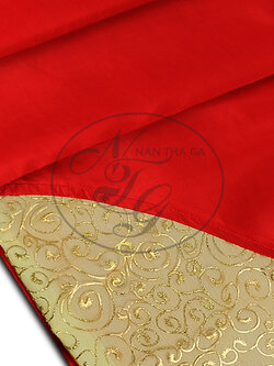 ผ้าคาดเตียงเอมอร สีแดงชาด