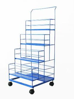 ชั้นวางขวด 4 ชั้น มีล้อ