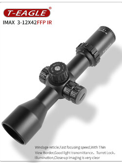 กล้องติดปืน กันน้ำ กันกระแทก T-EAGLE MR 3 12X42 FFP เส้นเล็งขยายตามซูม