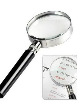 แว่นขยายกรอบโลหะขนาด 4 นิ้ว