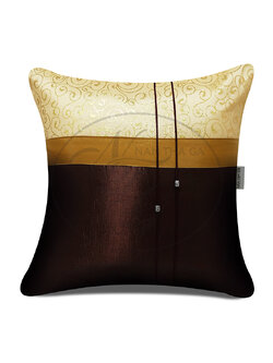 หมอนอิงทองเรือนแก้ว สีน้ำตาลไหม้