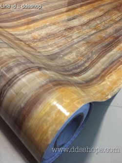 Wallpaper Sticker แบบมีกาวในตัว "Yellow Mable" ขนาด 122cm x 1m (สั่งมากกว่า 1m ตัดยาวต่อเนื่องป