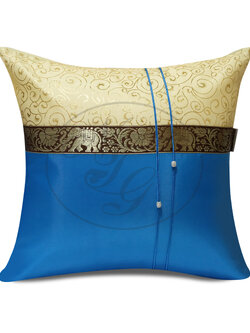 หมอนอิงไอราวัณ สีฟ้าครามฝรั่ง