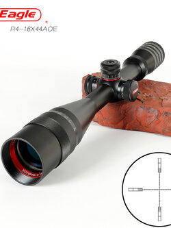 กล้องติดปืน กันน้ำ กันกระแทก มีไฟเส้นเล็ง T-EAGLE R 4 16X44 AOE HK SCOPE