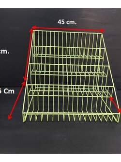 ชั้นวาง 4 ชั้น ตั้งบนเคาน์เตอร์ รุ่นตะแกรง ขนาด 33x44x24 cm. ชั้นวางครีม ชั้นวางตั้งโต๊ะ ชั้นวางน้ำหอม ชั้นวางขั้นบันได