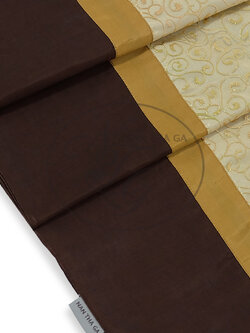 ผ้าคาดเตียงทองเรือนแก้วสีน้ำตาลไหม้