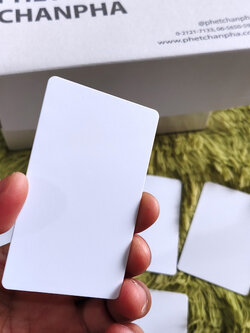 บัตรพลาสติกขาวเปล่า พีวีซี White blank PVC card ขนาด 0.76 mm. จำนวน 250 ใบ
