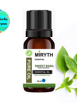 น้ำมันหอมระเหยใบโหระพาแท้ 100 % , SWEET BASIL PURE ESSENTIAL OIL 100% /Italy