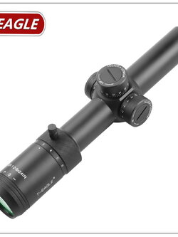 กล้องติดปืน กันน้ำ กันกระแทก มีไฟเส้นเล็ง 2 สี T-EAGLE ER 1.2-6X24 IR HK BLACK