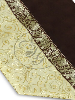 ผ้าคาดเตียงเทพกุชรสีน้ำตาลไหม้