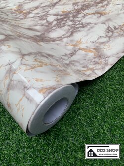 Wallpaper Sticker "ลายหินอ่อนสีน้ำตาลส้ม" หน้ากว้าง 122cm x 1m (สั่งมากกว่า 1m ตัดยาวต่อเนื่องค่ะ)