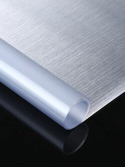 --หมดชั่วคราว- PVC สุญญากาศติดกระจก "ฝ้าขุ่น Brushed Texture" ขนาดหน้ากว้าง 90cm x 1m