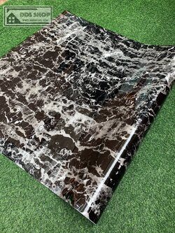 Wallpaper Sticker "ลายหินอ่อนสีดำริ้วเงินเมทาลิค" หน้ากว้าง 122cm x 100cm (สั่งมากกว่า 1m ตัดยาวต่อเนื่องให้ค่ะ)