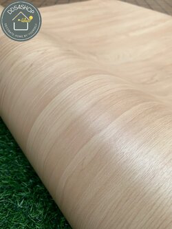 Premium Wallpaper Sticker วอลล์เปเปอร์แบบมีกาวในตัว "ลายไม้สีเบจหน้าเรียบ" หน้ากว้าง 1.22m