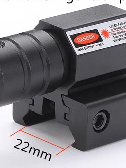 เลเซอร์ชี้เป้า RED DOT LASER SIGHT 835-655nm แบบกลม พร้อมขาจับ 20mm Picatinny Rail Mount