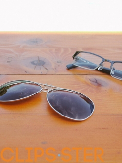 คลิปออนกันแดด Clipsster รุ่น Aviaster เลนส์น้ำตาล กรอบเงิน