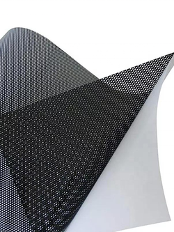 สติ๊กเกอร์ซีทรู Double Black สีดำ ขนาดหน้ากว้าง 106cm รูรับแสง 1.6mm