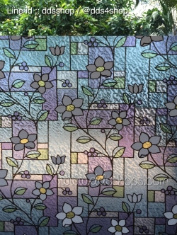 PVC สูญญากาศติดกระจก "Nice Flower III" หน้ากว้าง 90 cm x 100cm