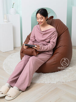 เก้าอี้บีนแบ็ก เก้าอี้เม็ดโฟม เก้าอี้หนัง ทรงหยดน้ำ หนัง pu พรีเมียม กันน้ำได้ (ไม่รวมที่วางเท้า) bean bag เก้าอี้บีนแบ็ก เบาะนั่งเม็ดโฟม บีนแบค เก้าอี้มินิมอล เก้าอี้นั่งเล่น เบาะนั่งเล่น บีนแบ็ก โซฟานั่งพื้น รุ่น HCS-003