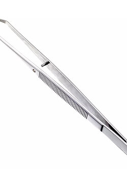 คีบจับสแตนเลสปลายโค้งยาว 16 เซนติเมตร