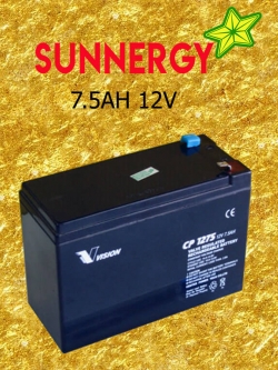 แบตเตอรี่ขนาด 7.5Ah 12V ชนิด Deep Cycle - AGM