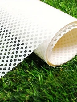 Size 90cm x 2m : สติ๊กเกอร์มีกาว "ซีทรูสีขาว White Dot"