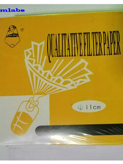 กระดาษกรองขนาด 11 เซนติเมตร 100 แผ่นต่อกล่อง เบอร์ 102